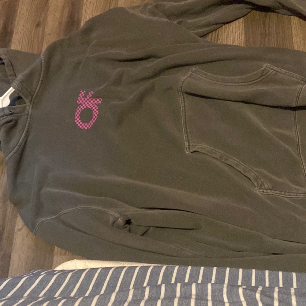 Checker pull over hoodie